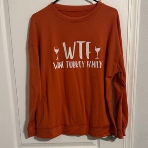 Orange Graphic Sweatshirt